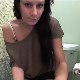 A pretty girl records herself sitting on a toilet backwards while pissing and taking a shit. Poop action is clearly seen from a rear perspective. Over 3 minutes.